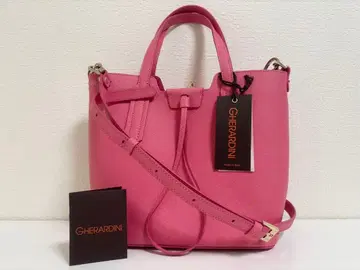 새상품 미사용 게라르디니 천연 가죽 2way 핸드백 핑크