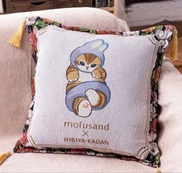 mofusand x 히비야 하나단 고블랑 직조 쿠션 ~Winter~ 장미