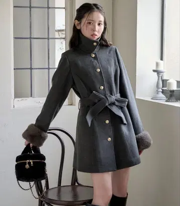 NICECLAUP 2way 리본 미들 코트