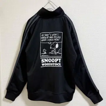 피넛 [ 새상품 ] 저지 블랙 요시다 유 라이트 아우터 스누피