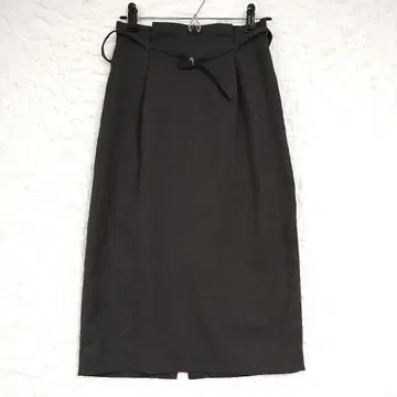 [노리즈] 다크 그레이 허리 리본 타이트 스커트 XS 오피스 캐주얼