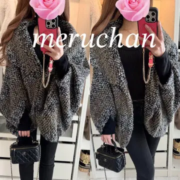 [ 새상품급 ] BRILLANTE 믹스 니트 판초 코트 가디건 아우터