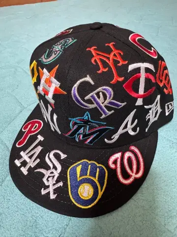 MLB 팀 자수 블랙 캡