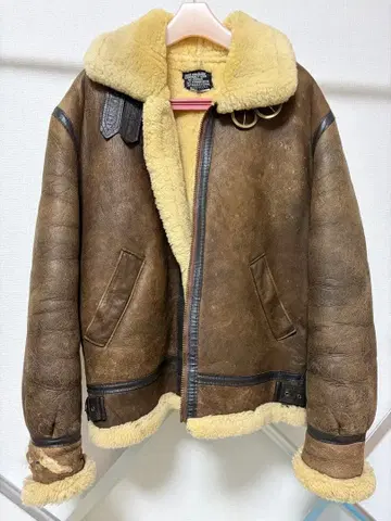 US SHEEPSKIN B-3 플라이트 자켓 L 브라운 양가죽