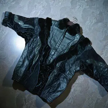 Made in Spain 가죽 자켓 퍼 벨벳 빅