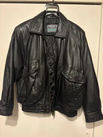 DURANTE a-2 블랙 가죽 자켓 M 짧은 기장