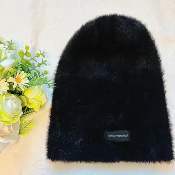 미사용 새상품 엠포리오 아르마니 퍼 니트 모자 비니 에코 퍼 패브릭