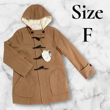 [ 정가 14000 ] 새상품 택 포함 더플 코트 롱 브라운 후드 부착