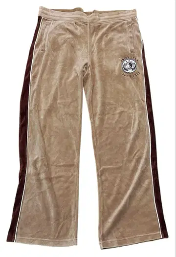 90s 00s t&c 원포인트 로고 벨로아 트랙 팬츠 베이지