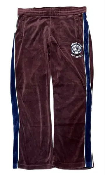 90s 00s t&c 원포인트 로고 벨로아 트랙 팬츠 브라운