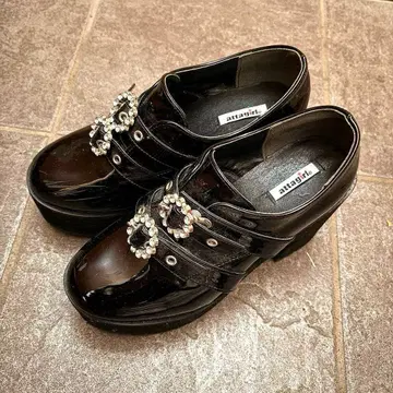 attagirl (아타걸) 통굽 플랫폼 비쥬 벨트 부티