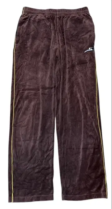 90s 00s t&c 원포인트 로고 벨로아 트랙 팬츠 브라운 l