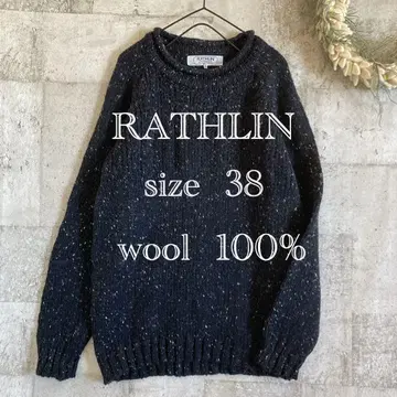 RATHLIN 네프 니트 아일랜드제 울 모 100% 애로우즈