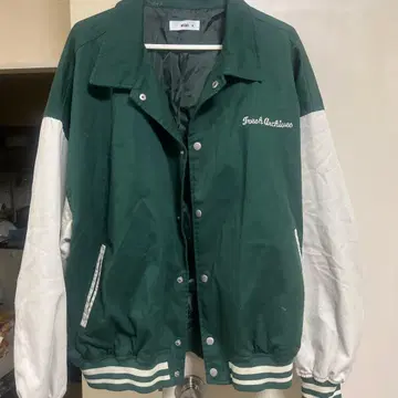 빈티지 자수 바시티 자켓 한국 패션