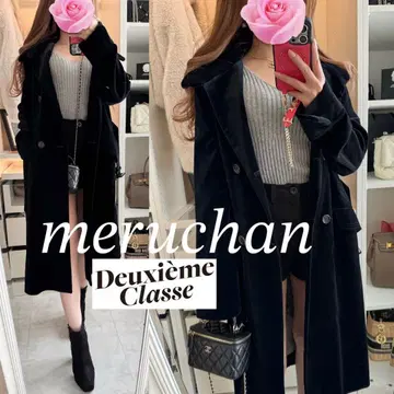 [ 새상품급 ] Deuxieme Classe 벨로아 롱 코트 아우터