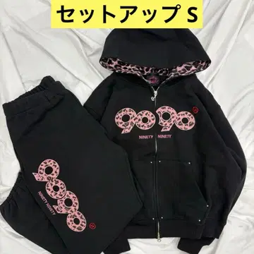 9090 girl OG Logo 셋업 black leopard