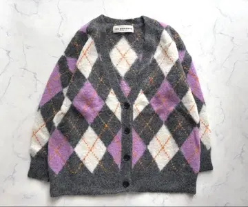 새상품급 THE SHINZONE 샤기 아가일 니트 가디건