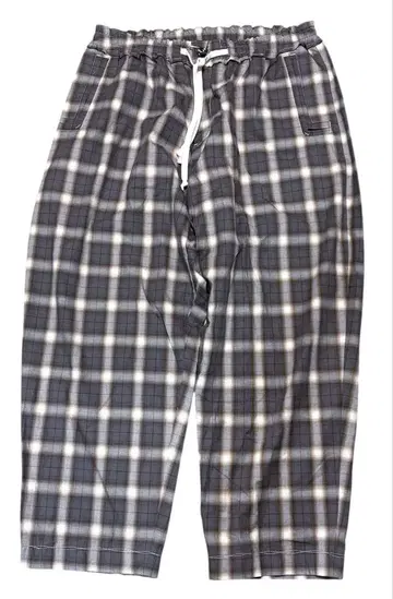 LQUARTET 엘르 카르테 옴브레 체크 이지 파자마 팬츠