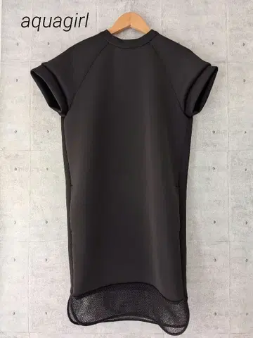 aquagirl 아쿠아걸 래글런 슬리브 반팔 원피스 블랙