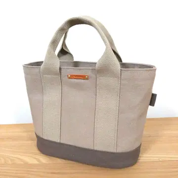 핸드메이드, 토트백, 쿠라시키 캔버스, 바이컬러, 와이드 벨트, 타원형