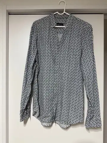 EMPORIO ARMANI 기하학 패턴 긴팔 셔츠 42