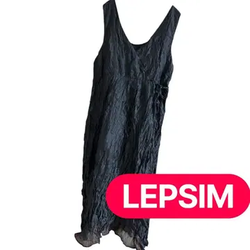 LEPSIM 슬리브리스 롱 주름 원피스 블랙 F 택 포함 새상품
