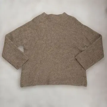 CLANE 보트넥 알파카 오버 니트 베이지 M