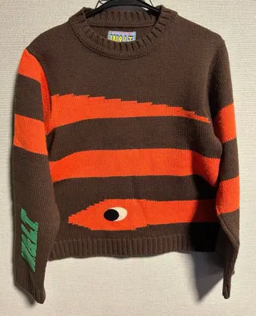 레어 W&LT. 뱀 스트라이프 니트 스웨터 긴팔