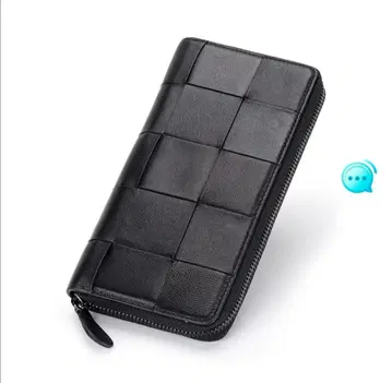 고급! 천연 가죽 인트레차트 지갑 양가죽 롱 지갑