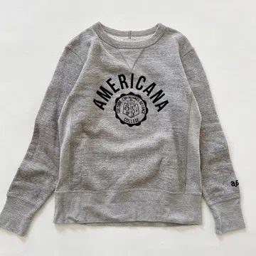 아메리카나 로고 칼리지 맨투맨 그레이