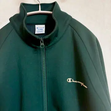Champion 트랙 자켓 지퍼 자켓 그린 빅 사이즈 XL