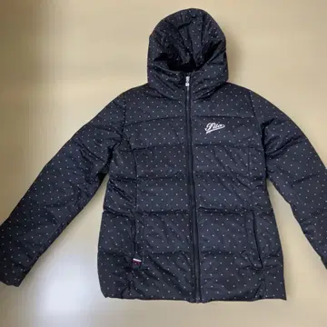 Fila 후드 부착 다운 자켓 블랙 도트