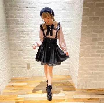 LIZ LISA 리즈리사 체크 절개 셋업풍 스커트 지뢰계 양산형