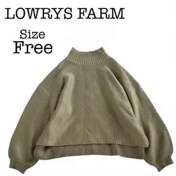 로리즈팜 하이넥 볼륨 쓰리 니트 프리 사이즈 카키색