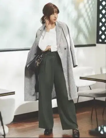 새상품 유니클로 UNIQLO 린넨 코튼 코트 다크 그레이 M