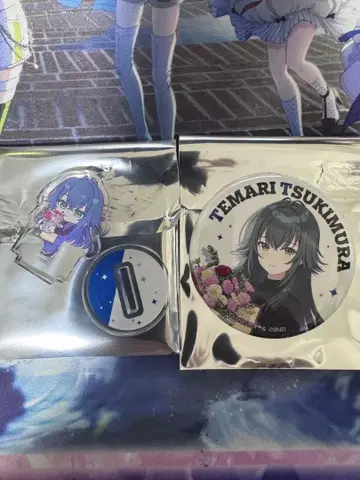 학마스 팝업 스토어 업무 체험 미니 아크릴 스탠드 캔뱃지 츠키무라 테마리