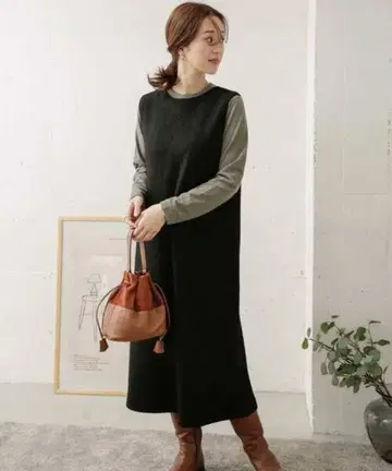 URBAN RESEARCH DOORS 울 컷 오버롤 스커트