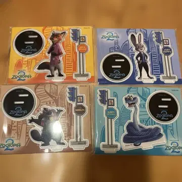 제일복권 주토피아 아크릴 스탠드 4개 세트