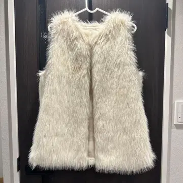 퍼 베스트 보아 베스트 화이트 여성용 가을/겨울