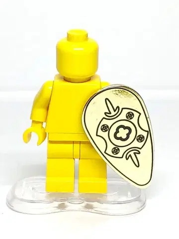 레고 크롬 골드 도금 타원 방패 올드 레어