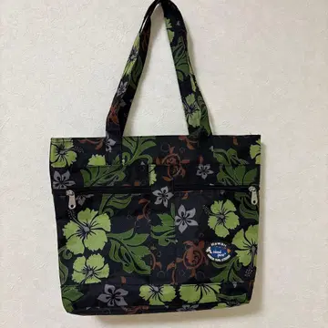 하이비스커스 패턴 토트백