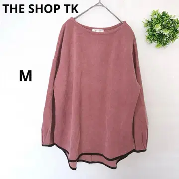 더샵티케이 니트 리브 스웨터 티셔츠 긴팔 핑크 M