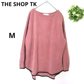 더샵티케이 니트 리브 스웨터 티셔츠 긴팔 핑크 M