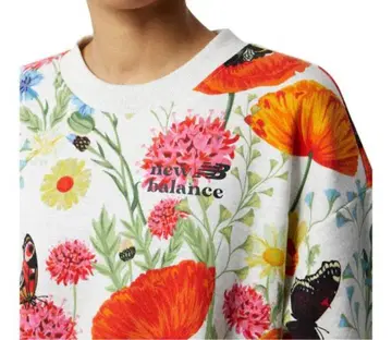 [ 레어 ] new balance 꽃무늬 맨투맨 트레이닝복