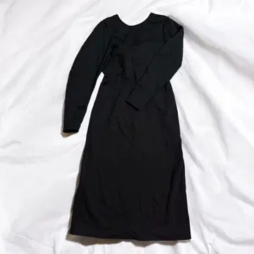 COS 블랙 백리본 원피스 스트레치