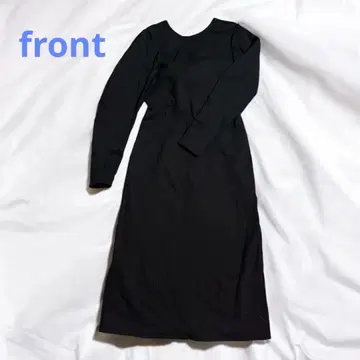 COS 블랙 백리본 원피스 스트레치