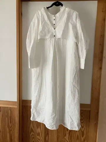 윌프리 willfully 화이트 셔츠 원피스 긴팔 롱 기장