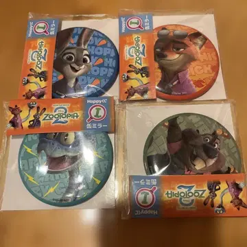 주토피아 캔뱃지 4개 세트