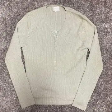 에마 제이무스 올리브 그레이지 [ L ] V넥 긴팔 스웨터