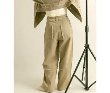 프린지 스트레이트 팬츠